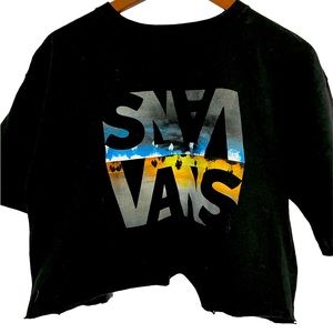 Vans womens size M crop top tshirt